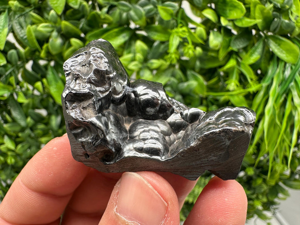 Botryoidal Black Hematite Specimen: Moroccan Crystal for Reiki Chakra