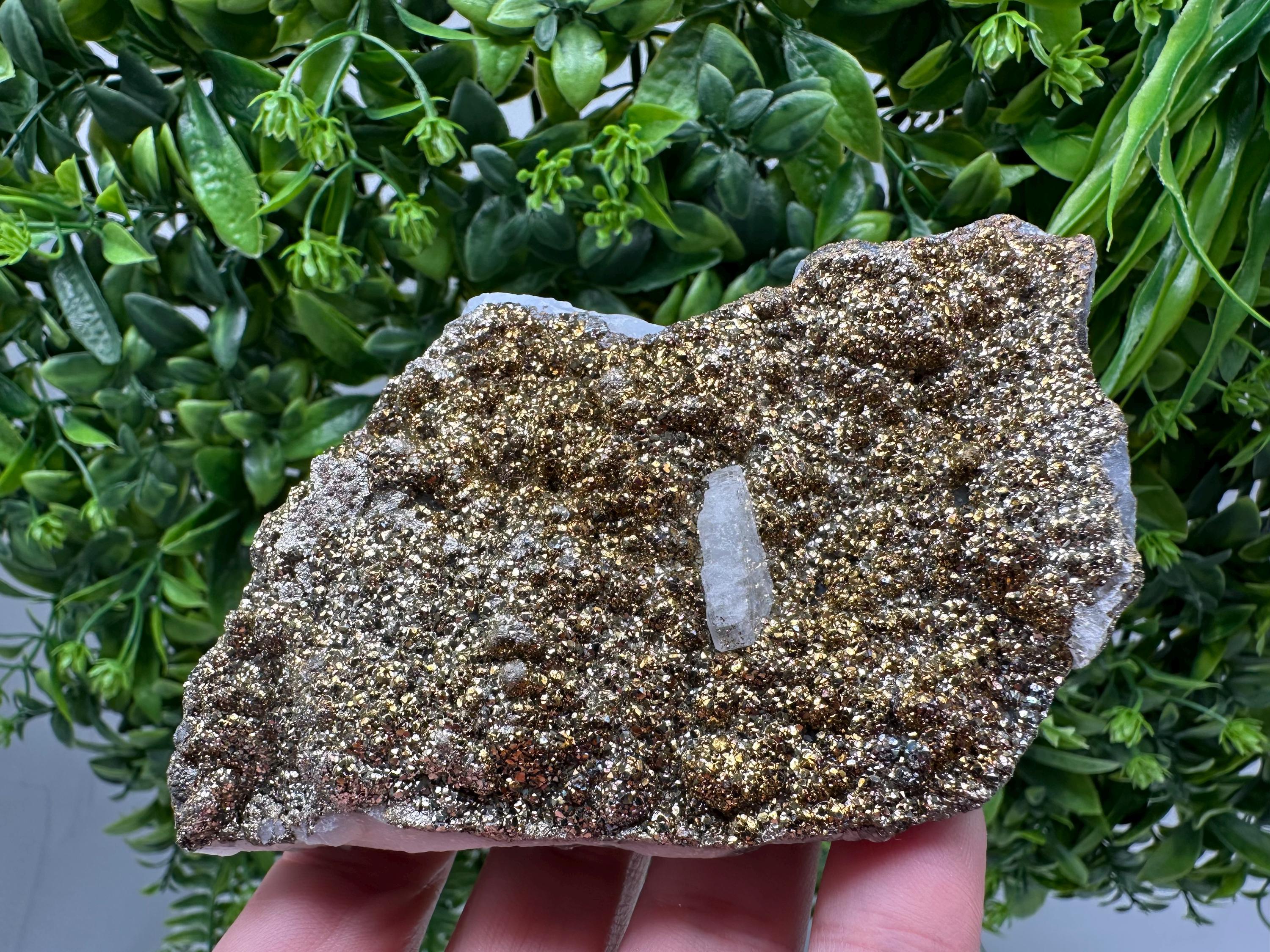 Marcasite Cluster on Chalcedony, Bulgaria Mineral Specimen