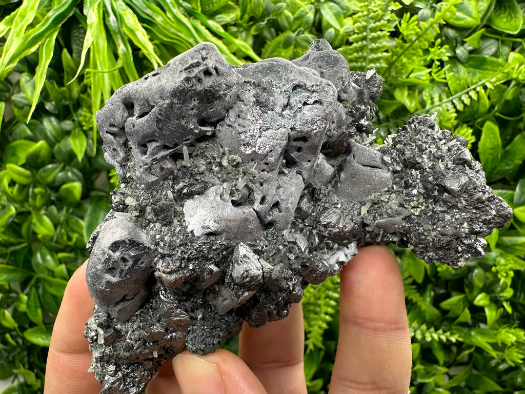 Galena on Sphalerite & Quartz: Natural Crystal Souvenir, Borieva Mine