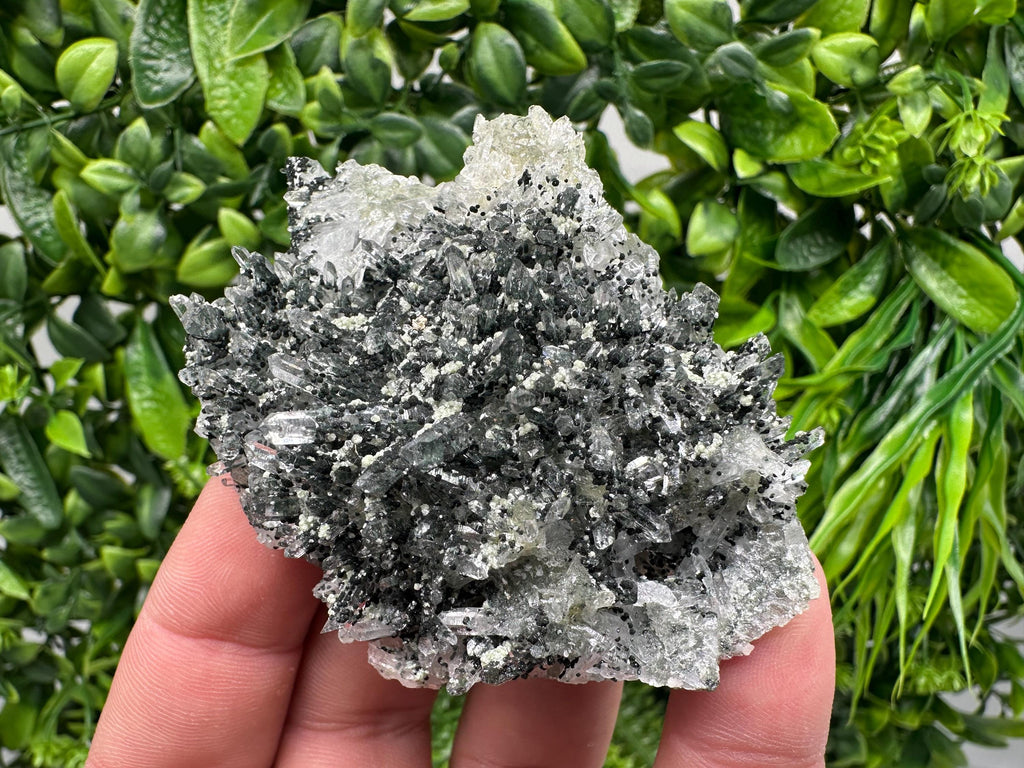 Chlorite Quartz Mineral Specimen, Bulgaria Crystal Decor