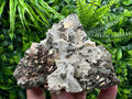 Rainbow Pyrite Cluster with Calcite - Borieva Mine, Bulgaria