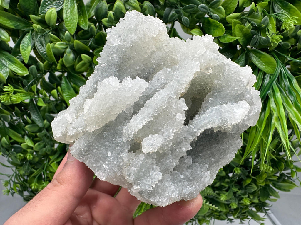 Natural Chalcedony Mineral Specimen: India Crystal Collection, Home Decor