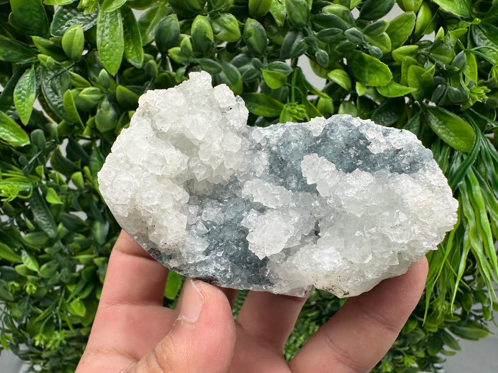 Apophyllite Stilbite on Chalcedony: Natural Mineral Specimen, India