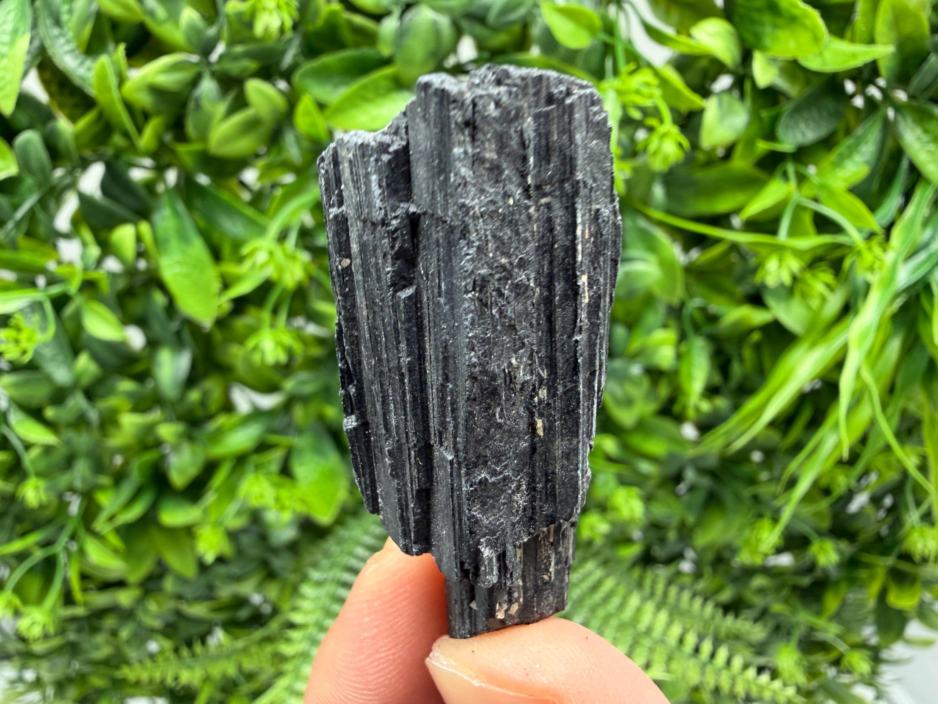 Natural Black Tourmaline Crystal – Raw Protective Stone, Healing Crystal, Grounding Mineral Gift