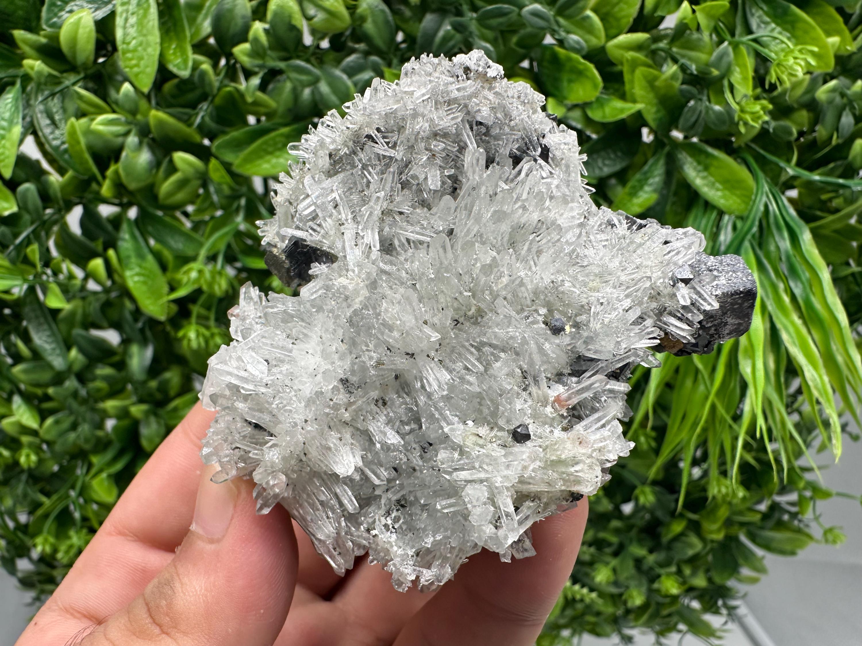 Transparent Quartz Cluster, Borieva Mine Crystal Specimen, Home Decor