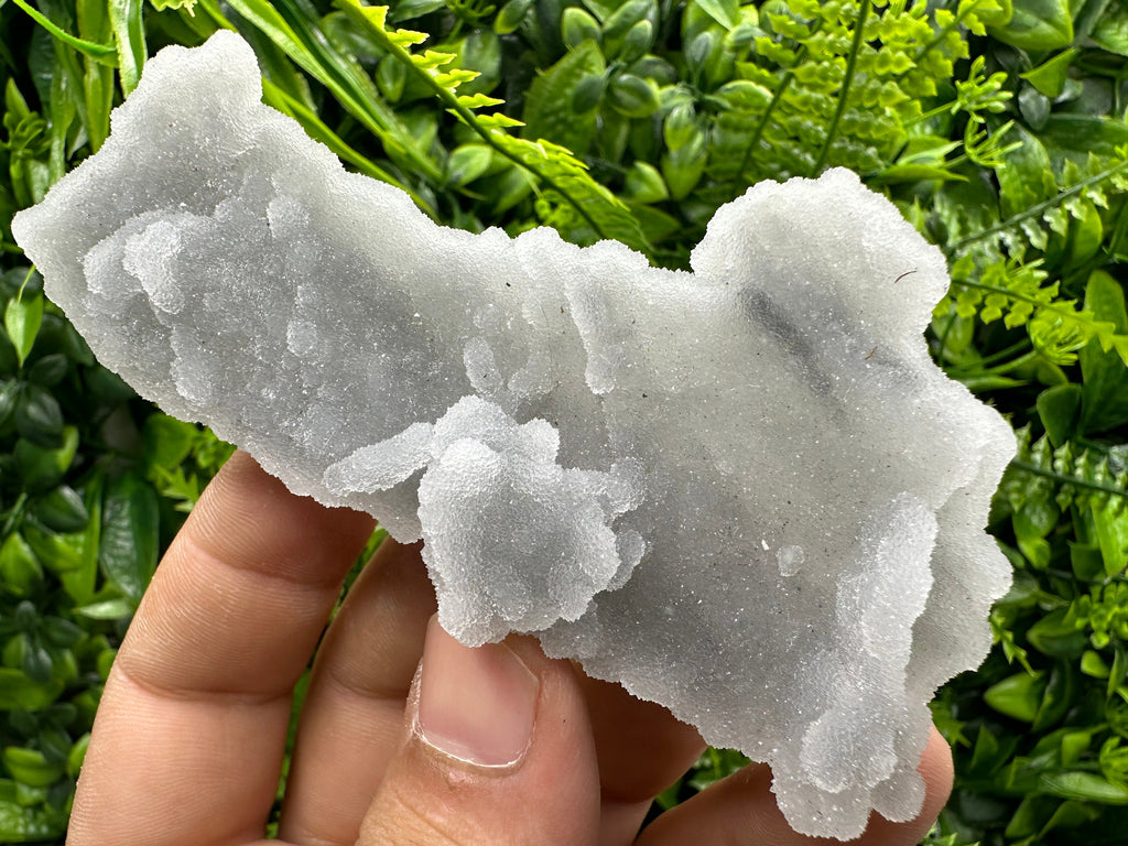 Blue Chalcedony Quartz with Chlorite Inclusions: Bulgaria Crystal Decor
