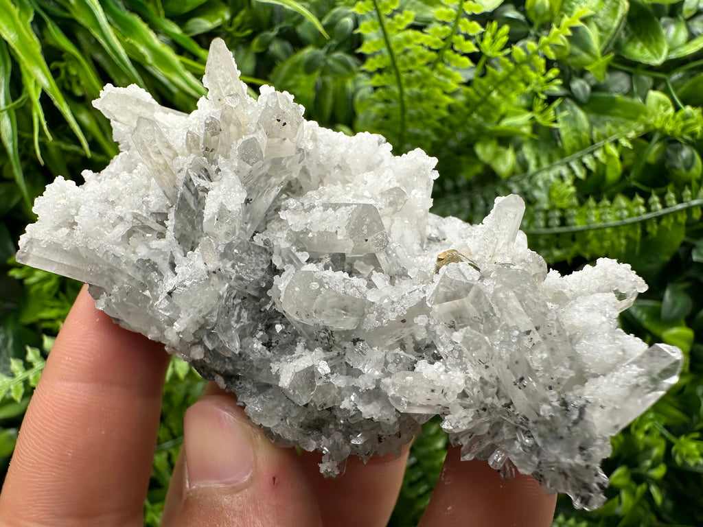 Pyrite on Quartz with Calcite: Borieva Mine, Bulgaria