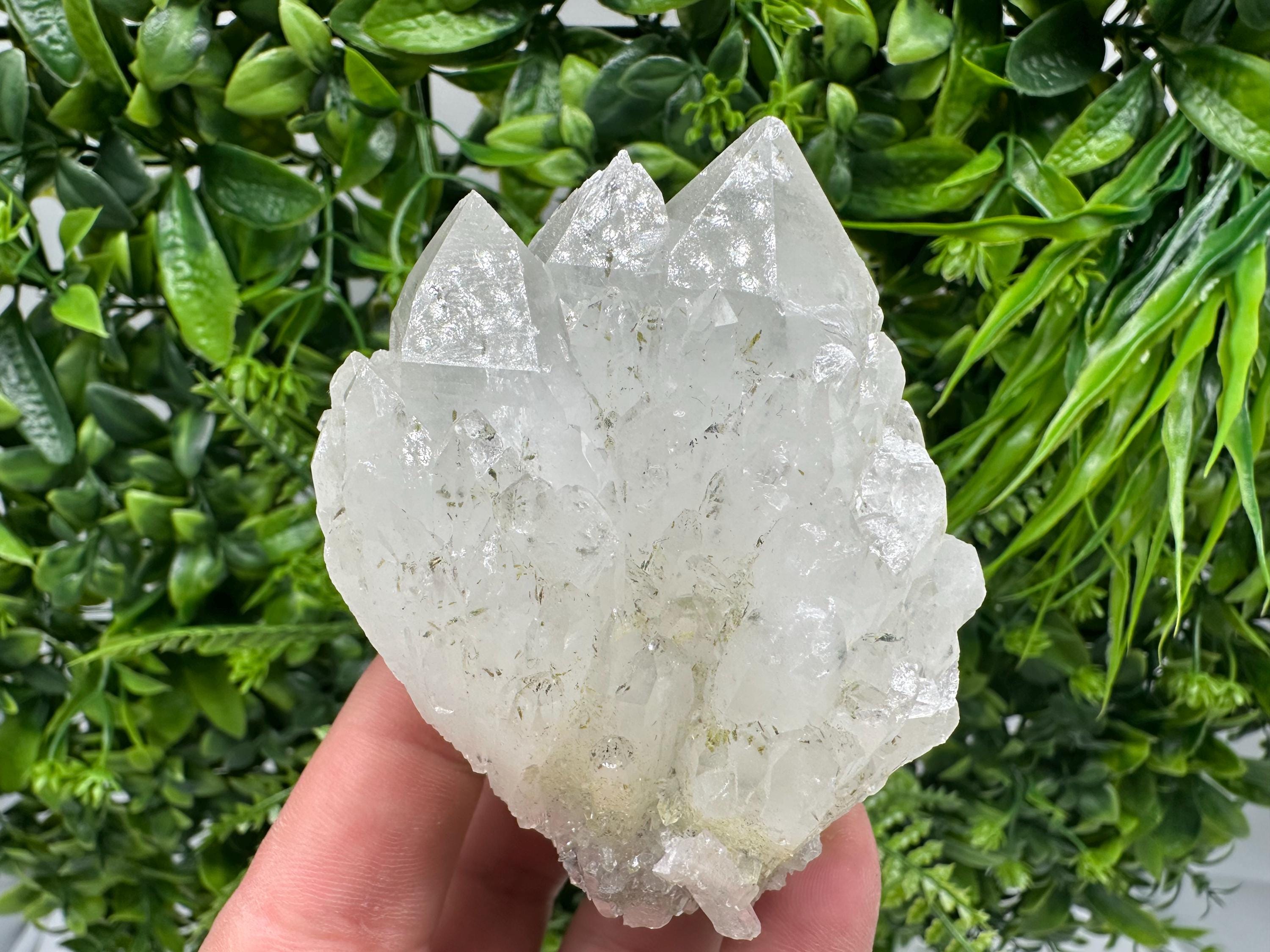Natural Quartz with Epidote Mineral Specimen, Bulgaria