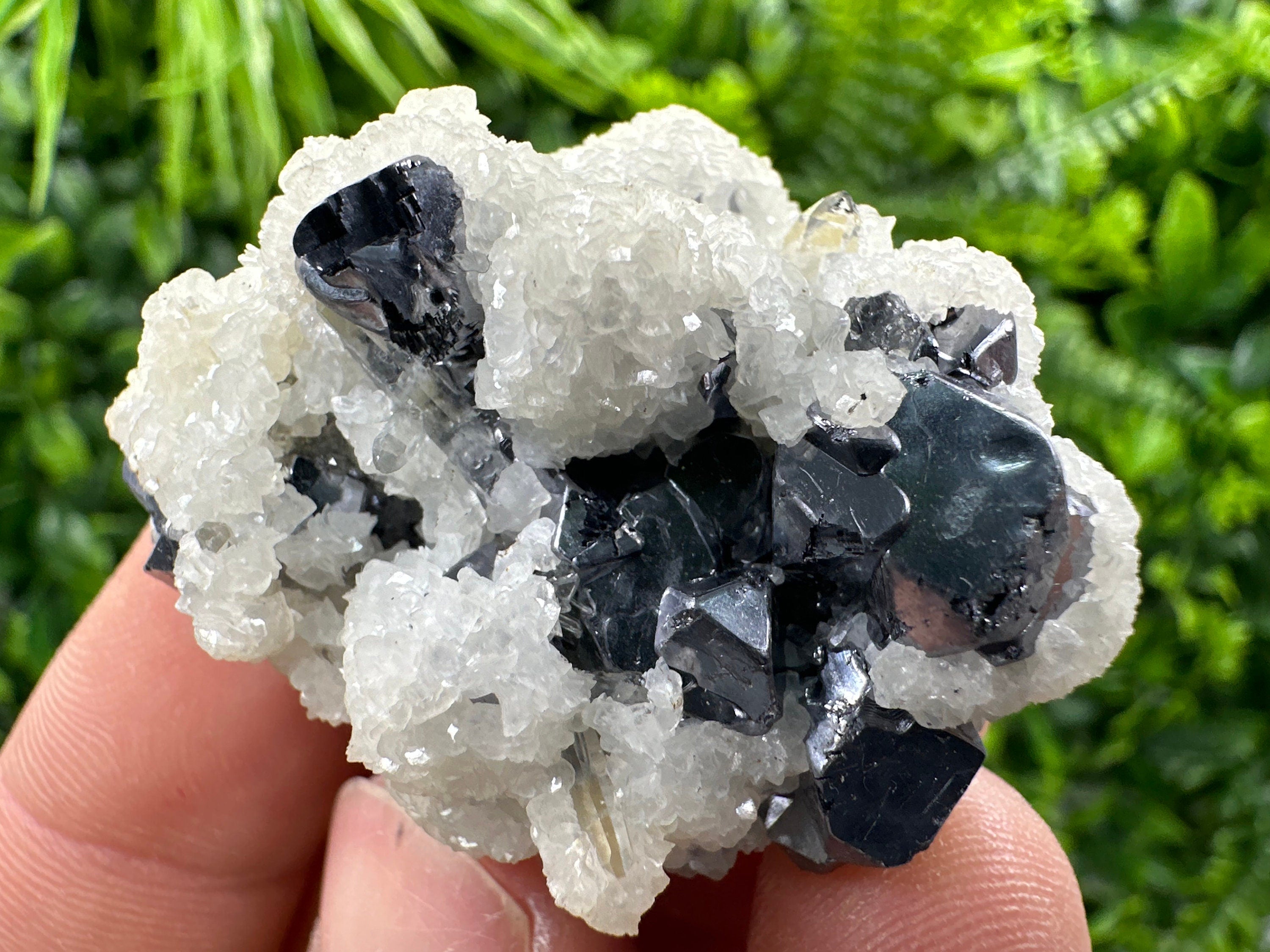 Galena with Calcite and Quartz: Natural Mineral Souvenir