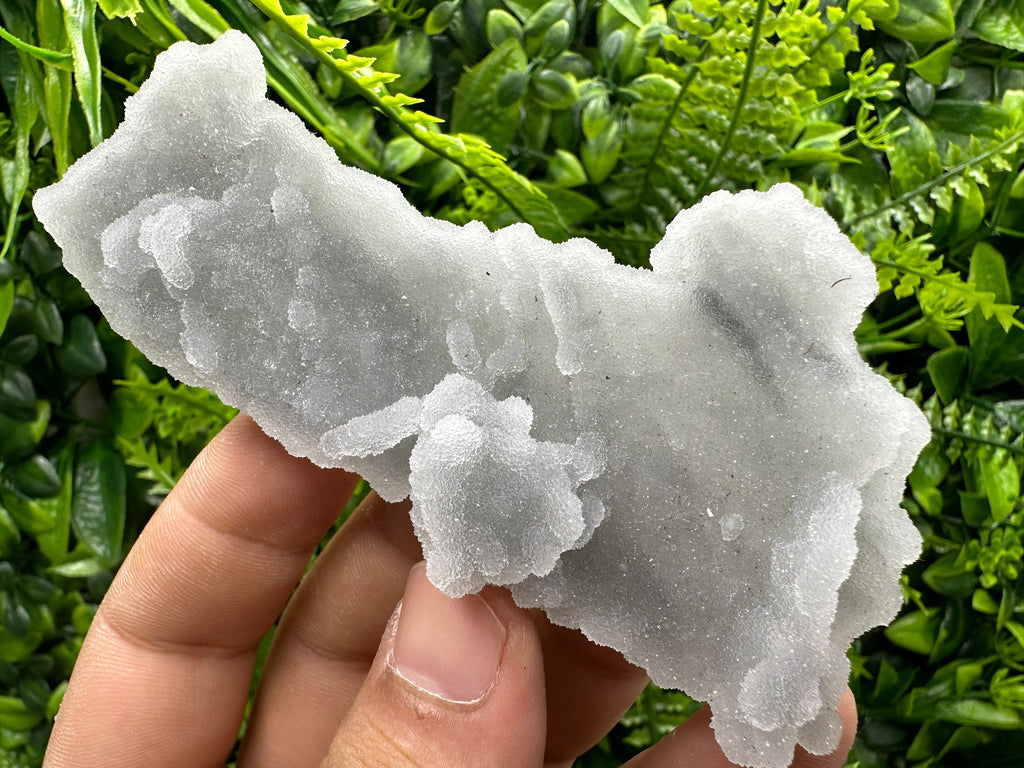 Blue Chalcedony Quartz with Chlorite Inclusions: Bulgaria Crystal Decor