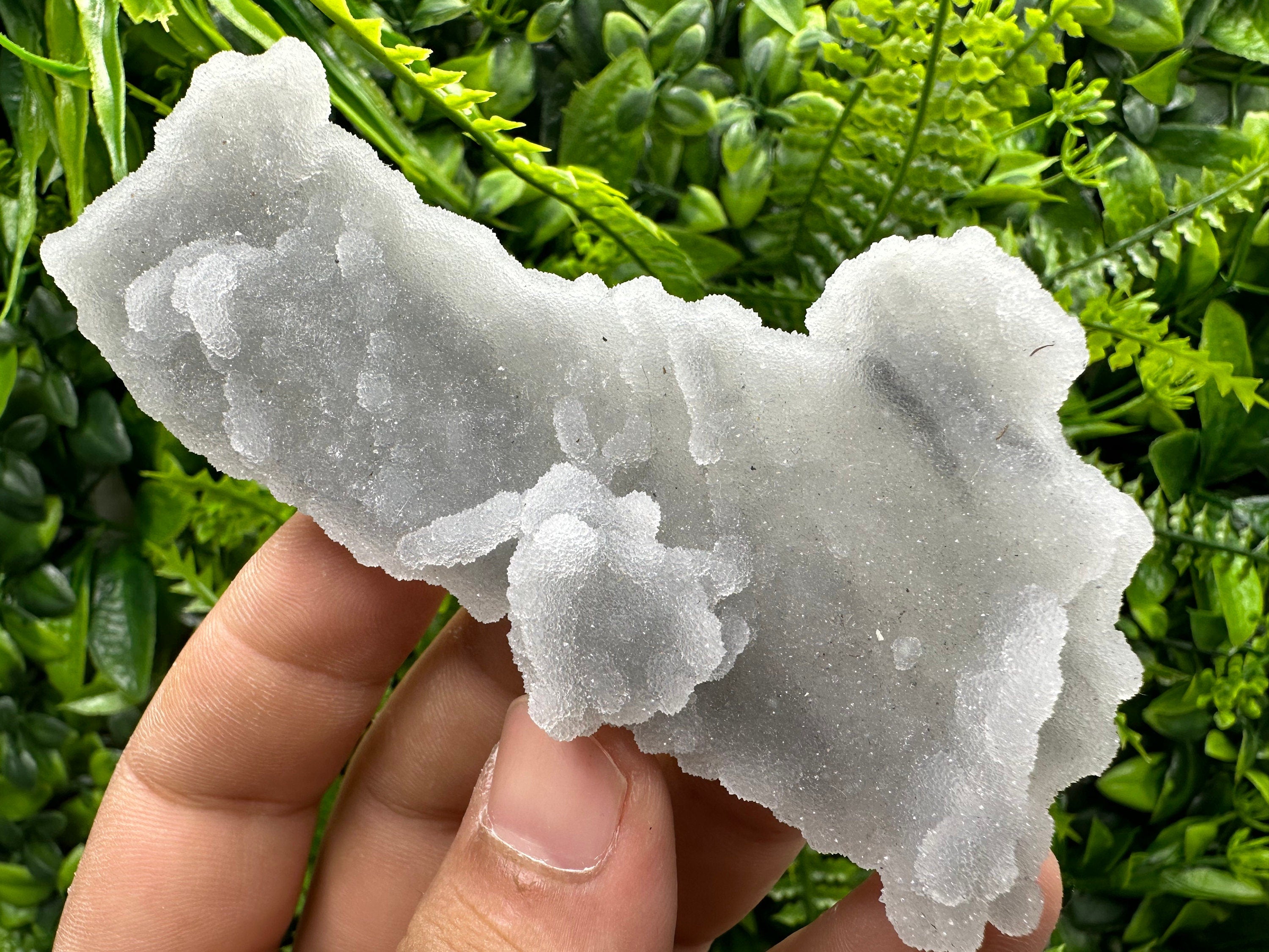Blue Chalcedony Quartz with Chlorite Inclusions: Bulgaria Crystal Decor
