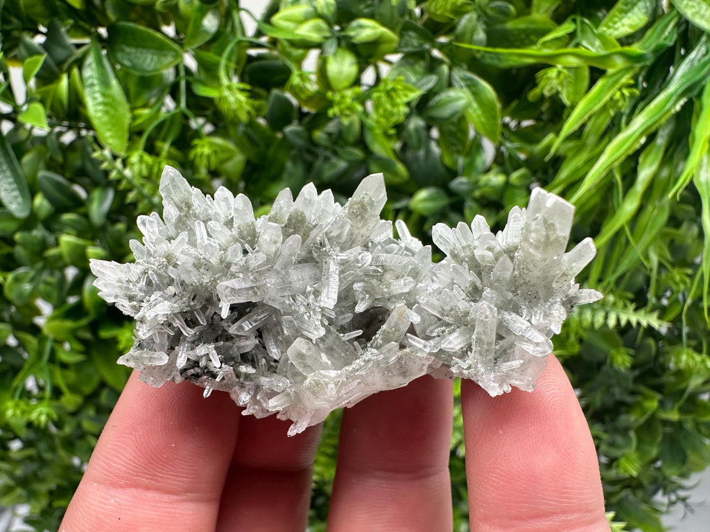 Chlorite Included Green Quartz Crystal Specimen: Madan, Bulgaria