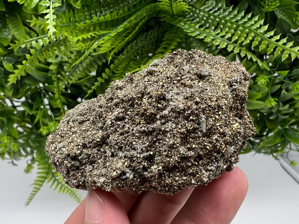 Pyrite on Green Quartz Specimen, Borieva Bulgaria Mineral Decor