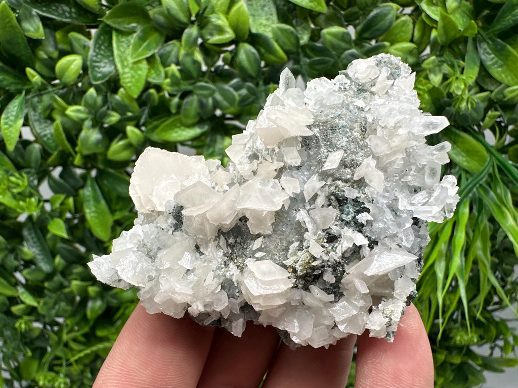 Calcite Quartz Mineral Specimen on Chlorite Matrix, Bulgaria
