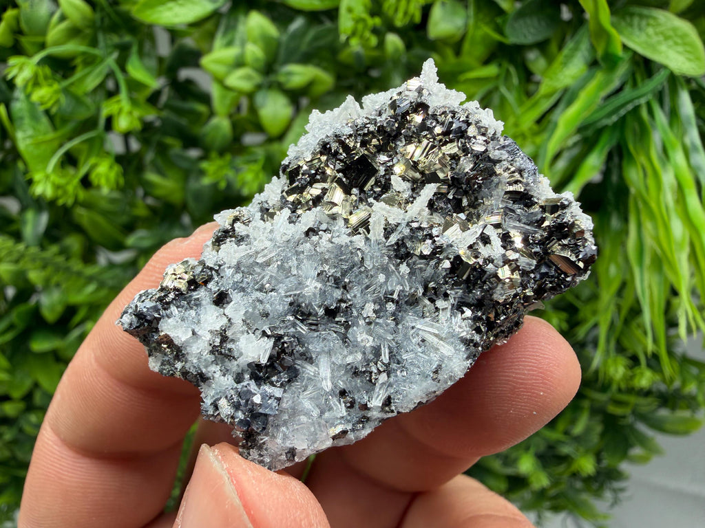 Pyrite Sphalerite Quartz Calcite Mineral Specimen, Krushev dol Mine