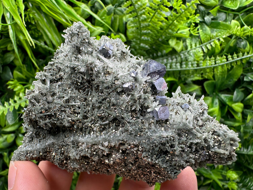 Galena Pyrite on Quartz, Bulgaria Mineral Decor Stone