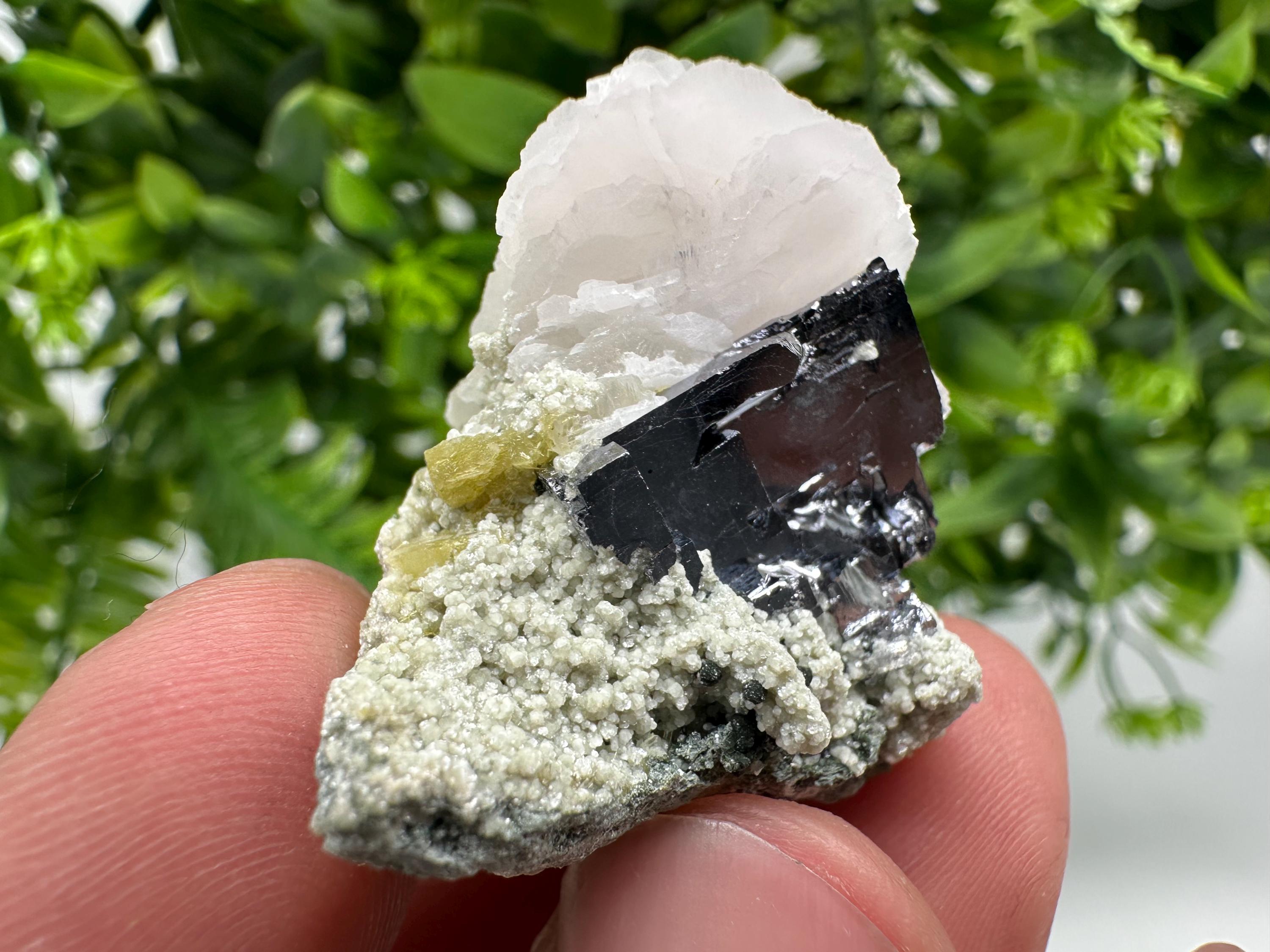 Galena, Calcite, Quartz, and Chlorite Specimen: Borieva Mine Mineral Collection