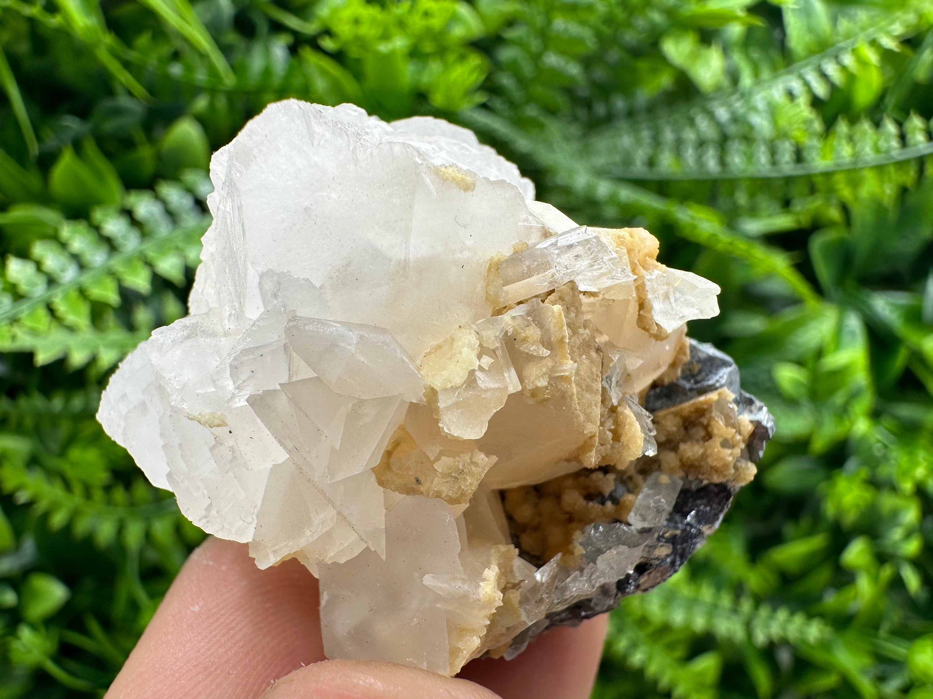 Krushev Dol Calcite on Quartz, Bulgaria Mineral Specimen