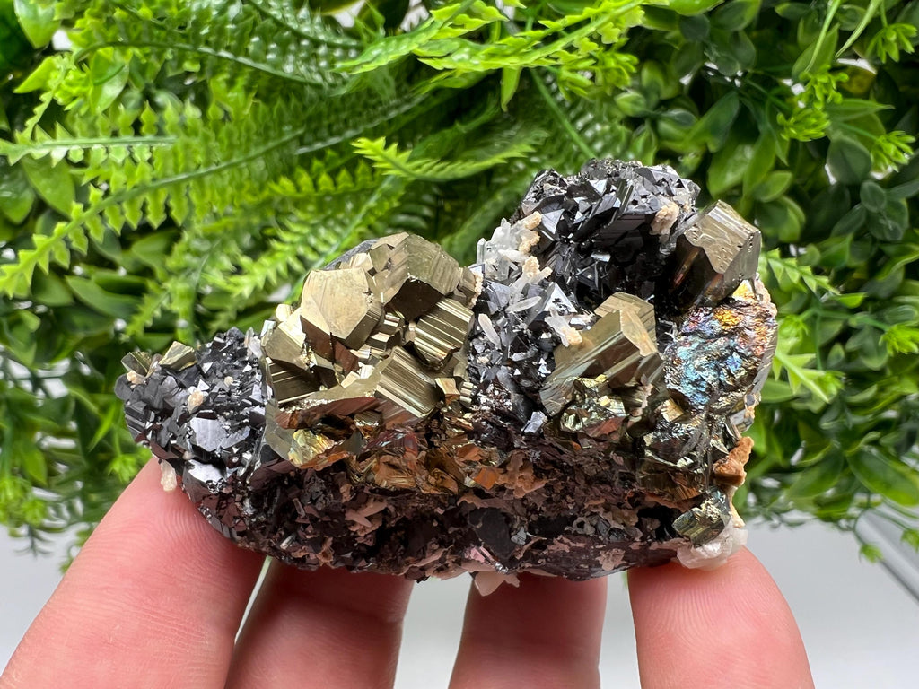 Rainbow Pyrite Siderite Mineral Specimen: Madan Bulgaria Collectible