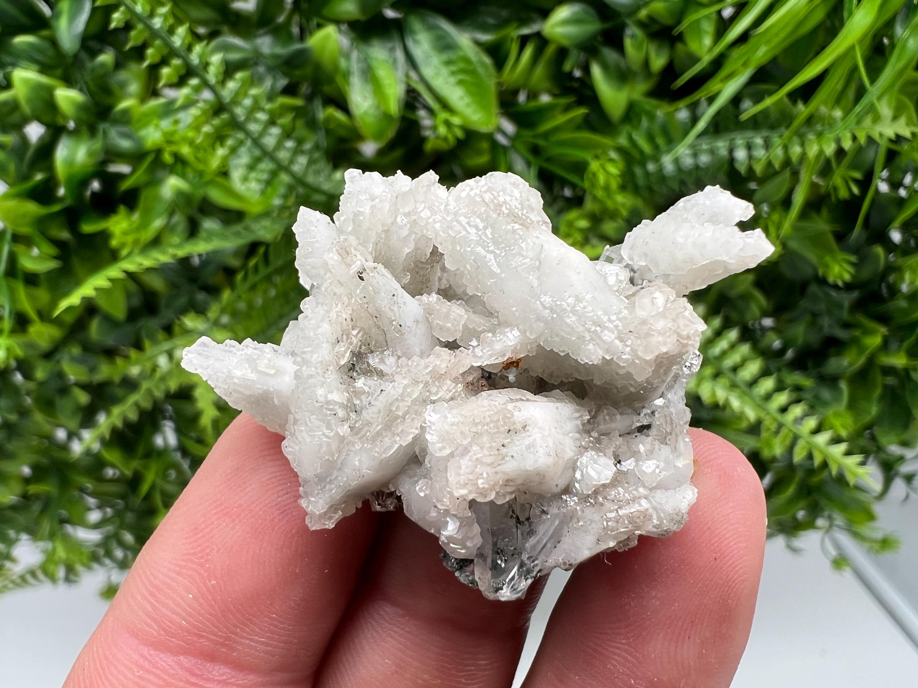 Calcite on Quartz Mineral Specimen, Borieva Mine, Bulgaria