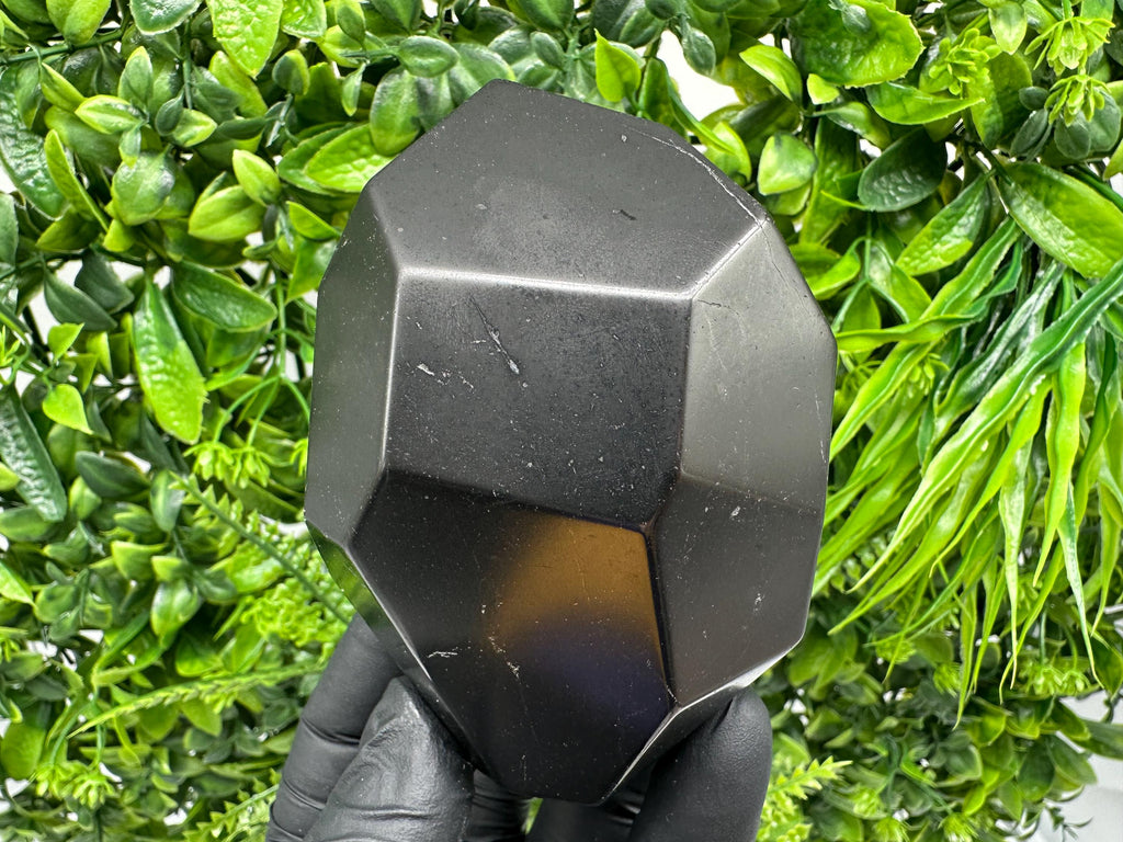 Polished Free-Form Shungite Crystal: EMF Protection Stone