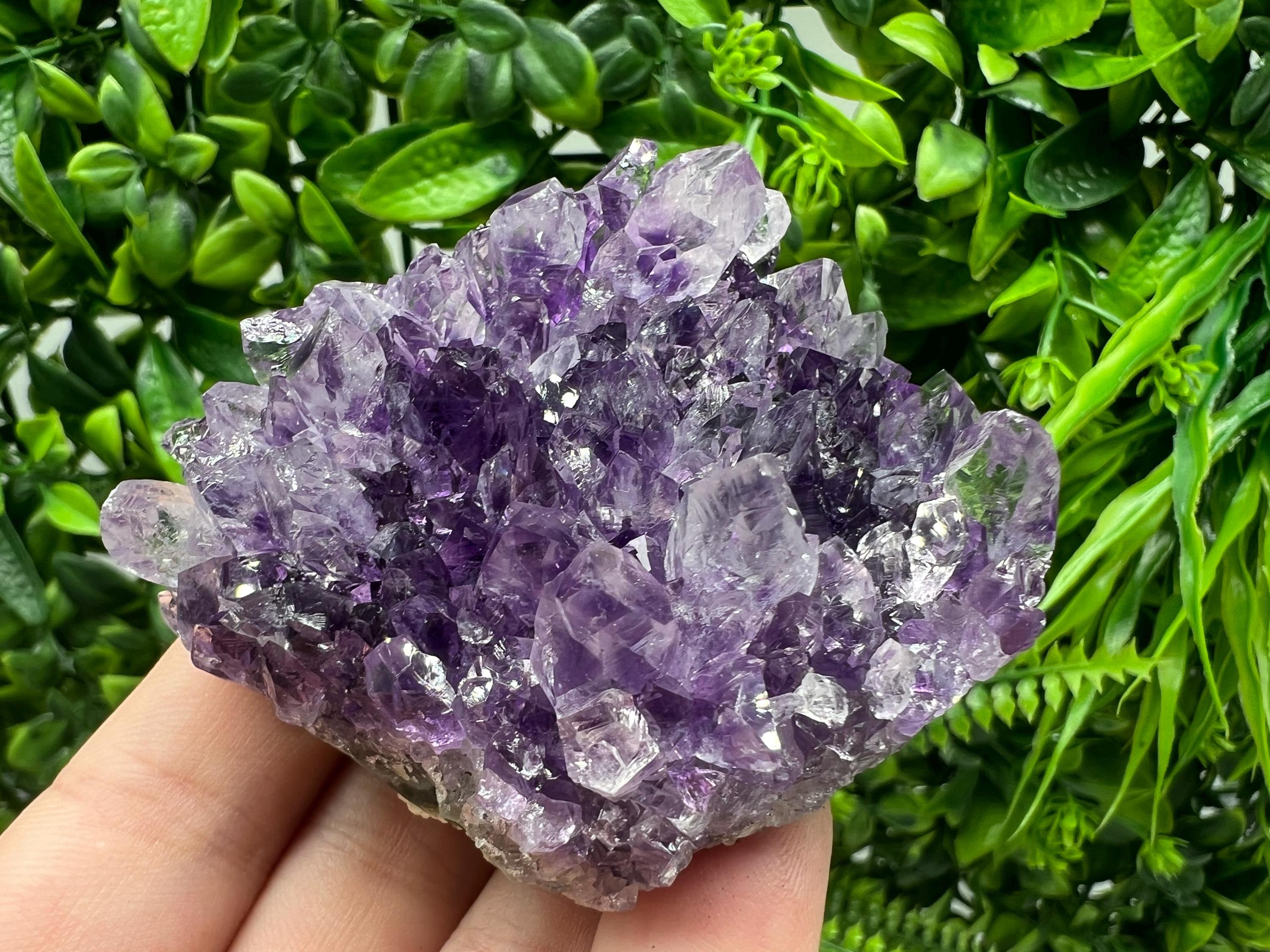 Uruguay Amethyst Crystal: Purple Quartz Home Decor, Energy Stone