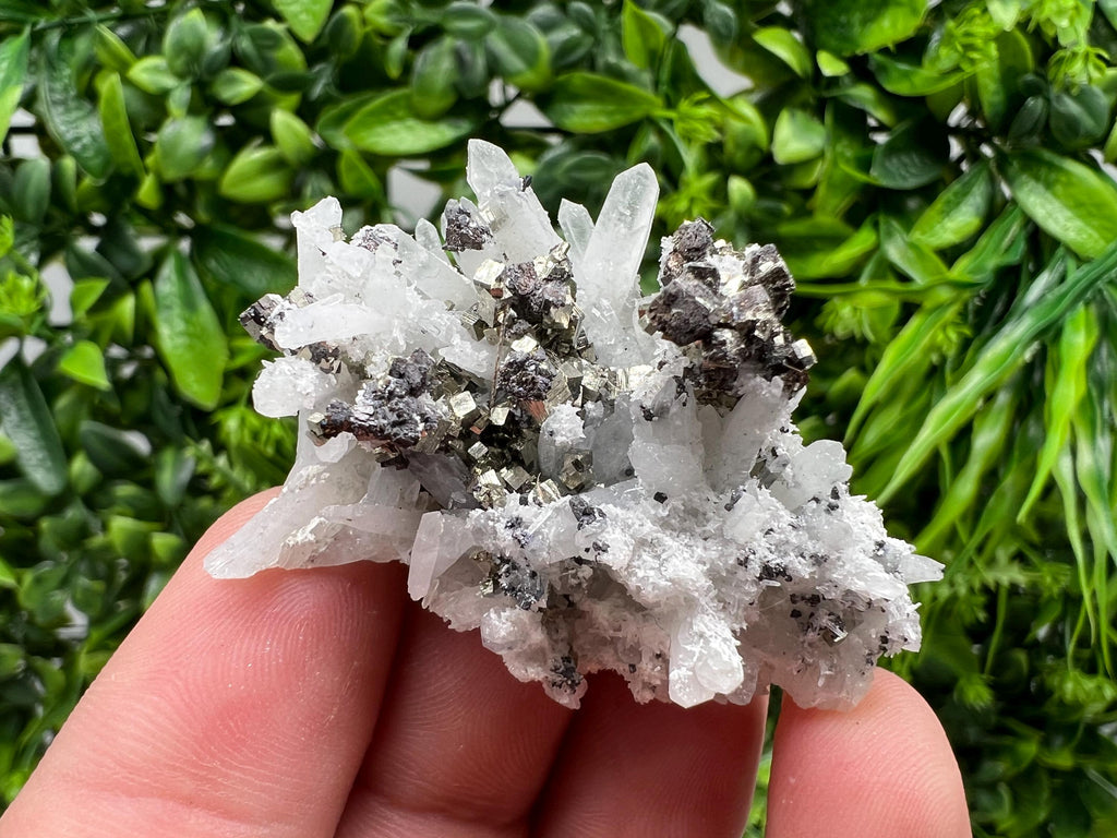 Stunning Pyrite on Quartz,Calcite from Borieva mine,Madan,Bulgaria,natural,collectible mineral specimen,home decor stone,collection crystal
