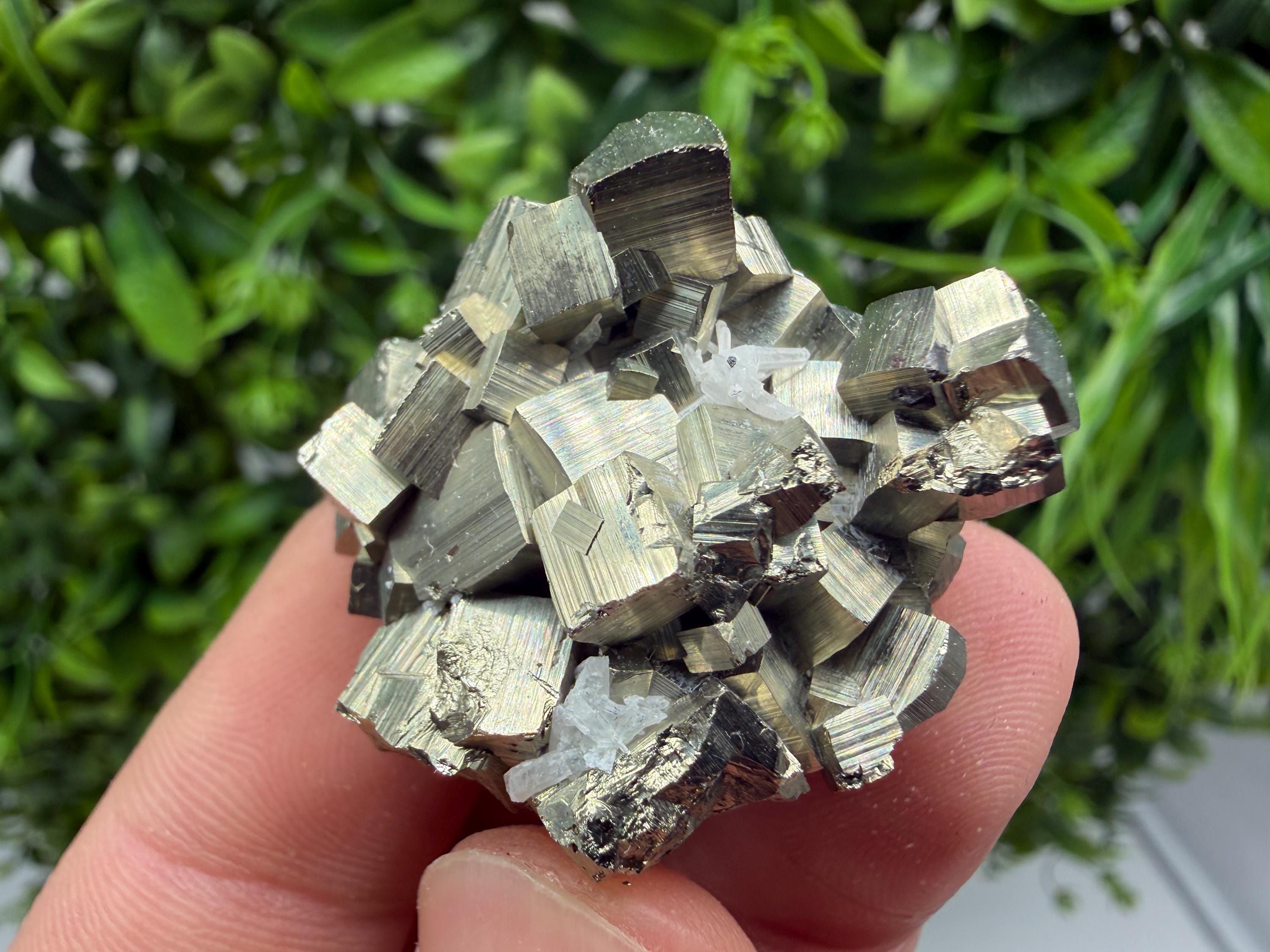 Rare Floating Pyrite Cluster, Fool’s Gold Crystal Decor