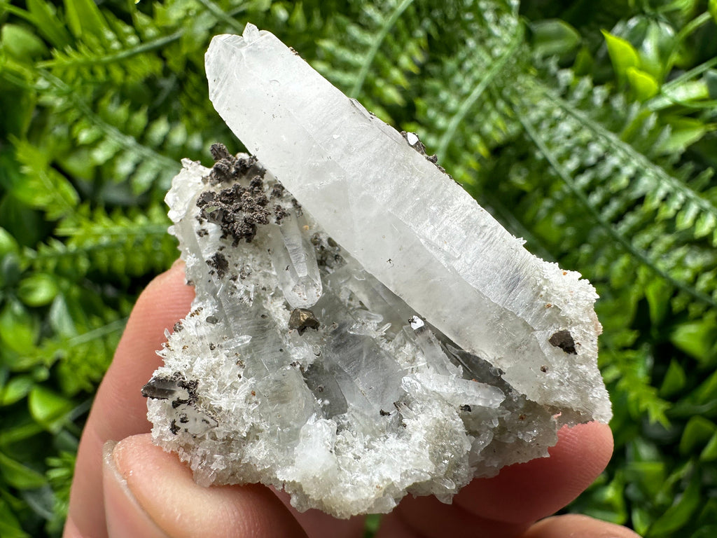Quartz with Chalcopyrite: Natural Crystal Mineral Souvenir