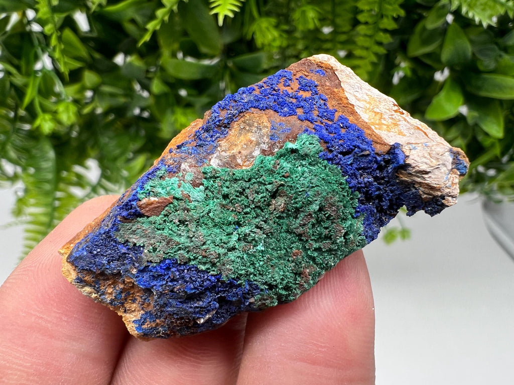 Moroccan Azurite Malachite Mineral Specimen, Rare Crystal Collection