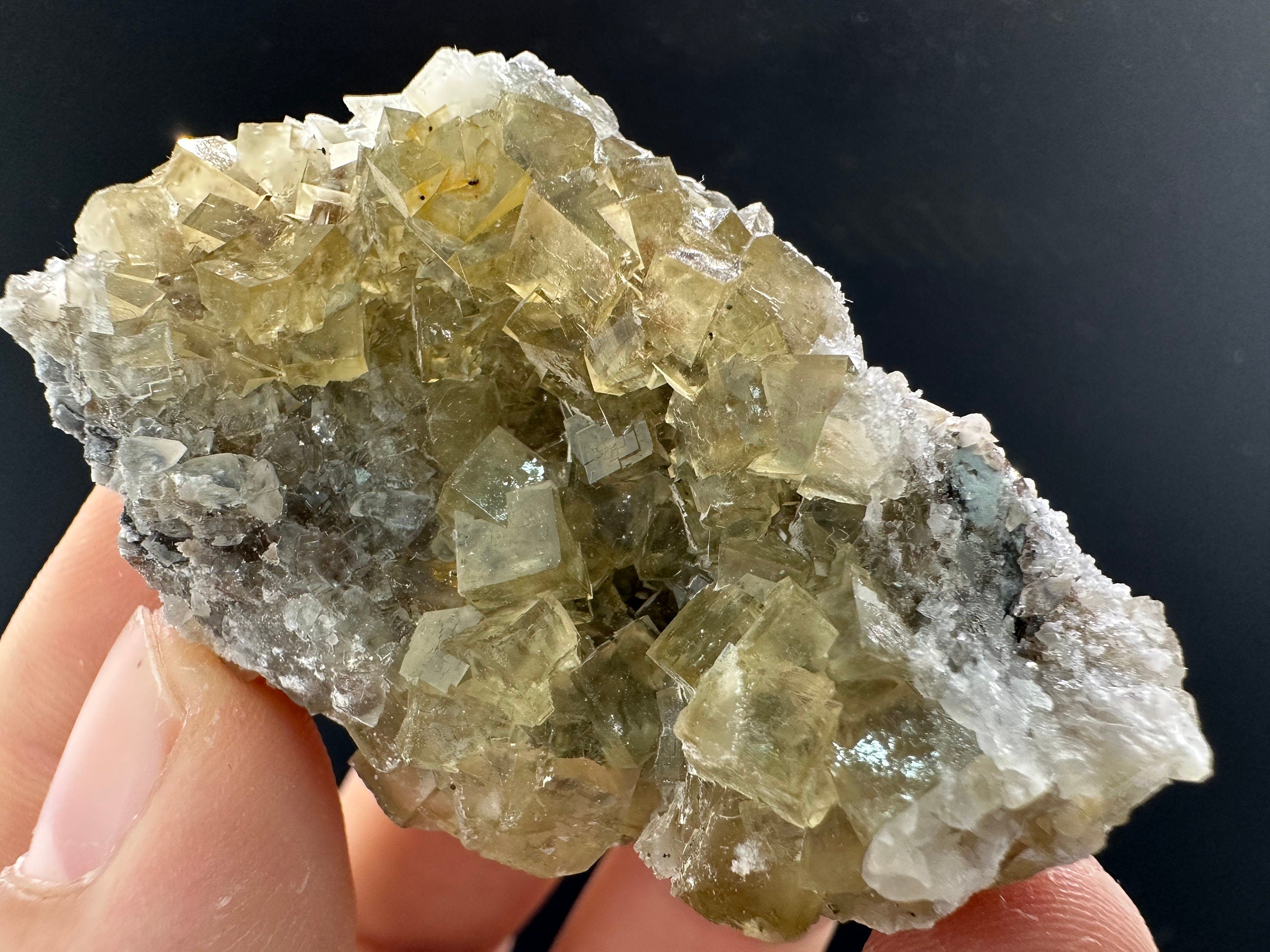 Yellow Fluorite Mineral Specimen from Spain