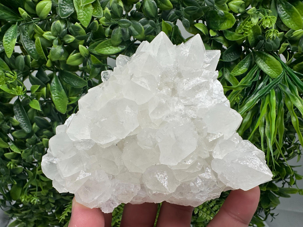 Transparent Chlorite Quartz Crystal Cluster - Madan, Bulgaria