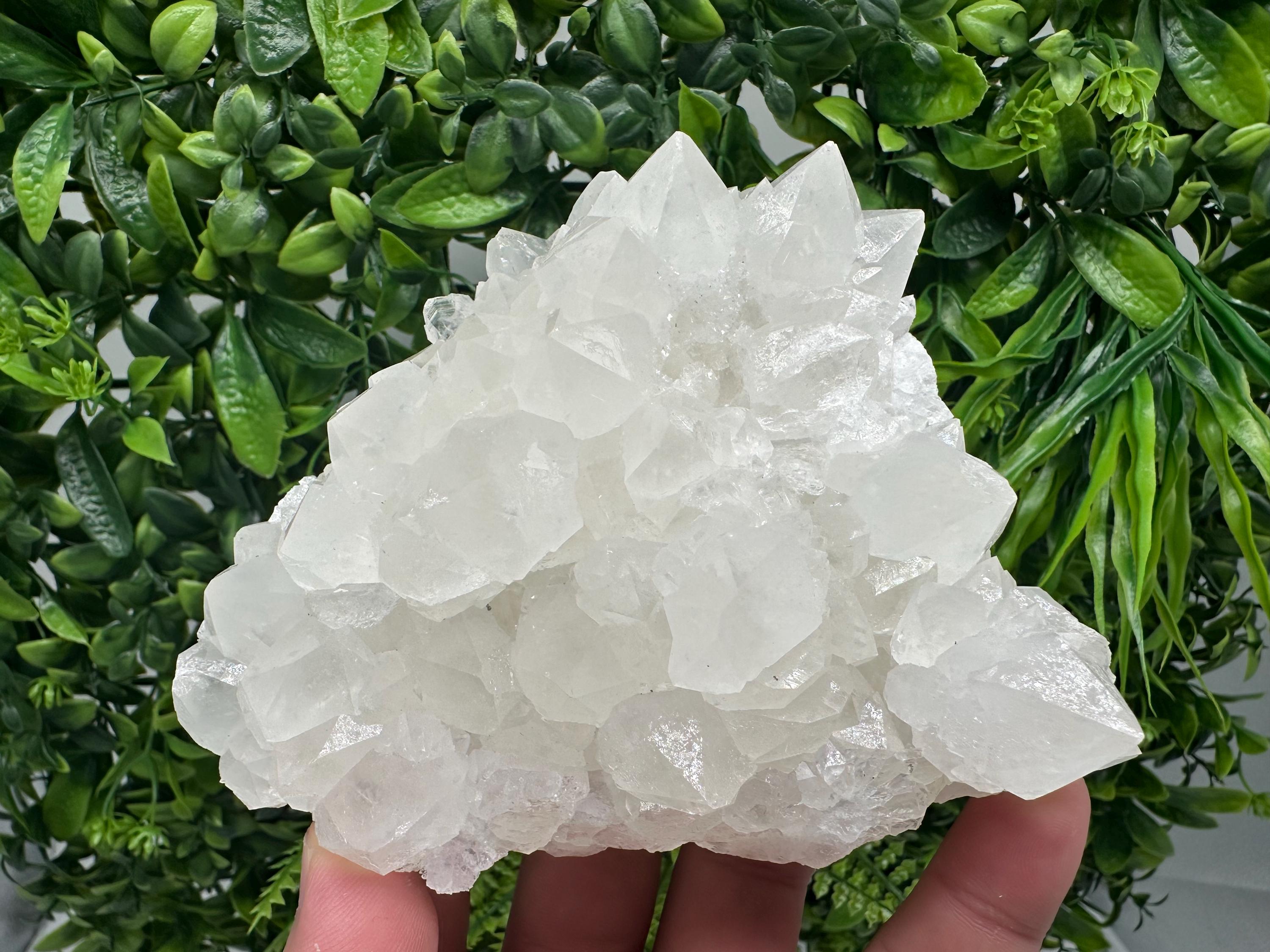 Transparent Chlorite Quartz Crystal Cluster - Madan, Bulgaria