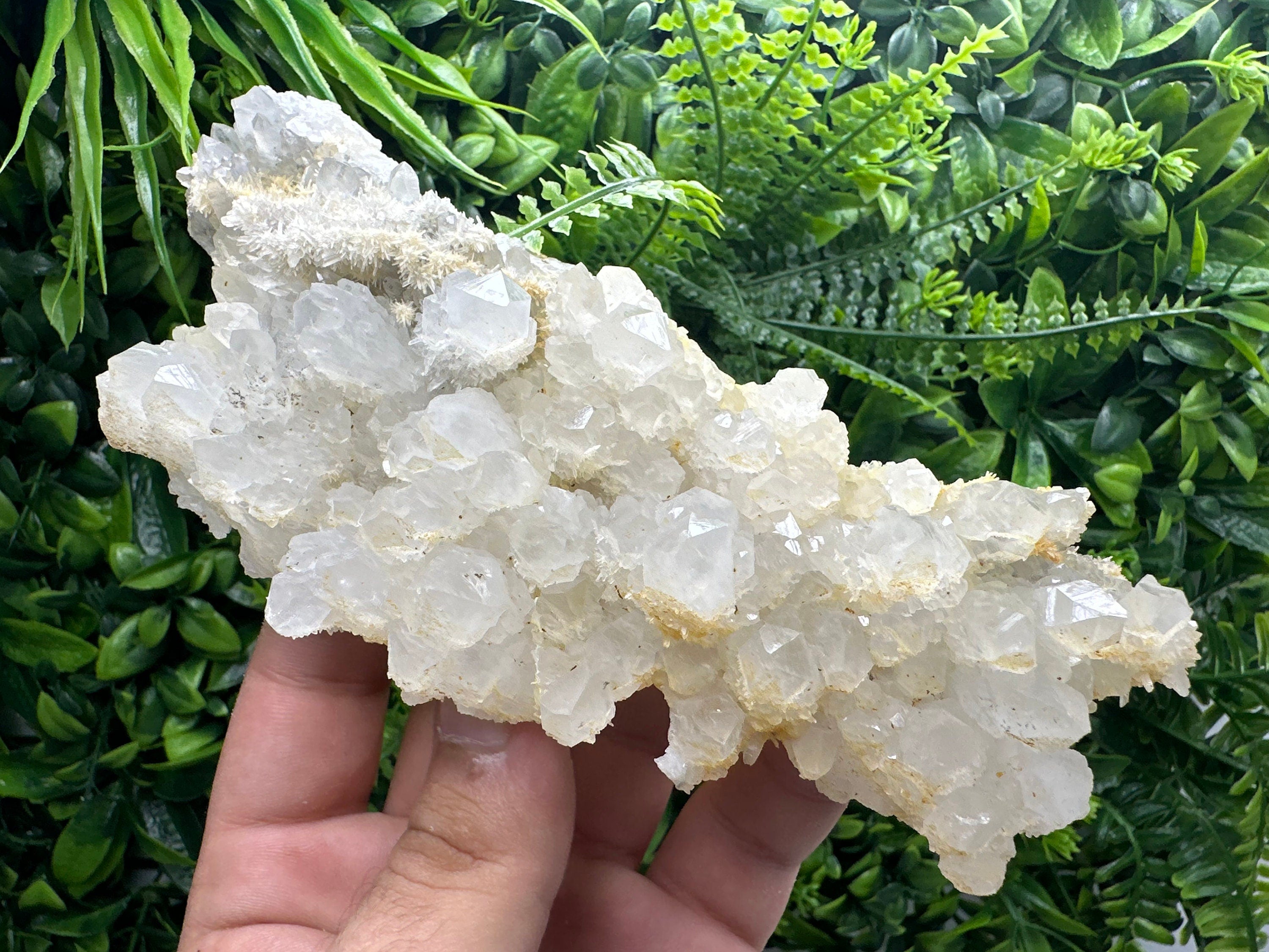 Quartz with Limonite: Natural Crystal Home Decor