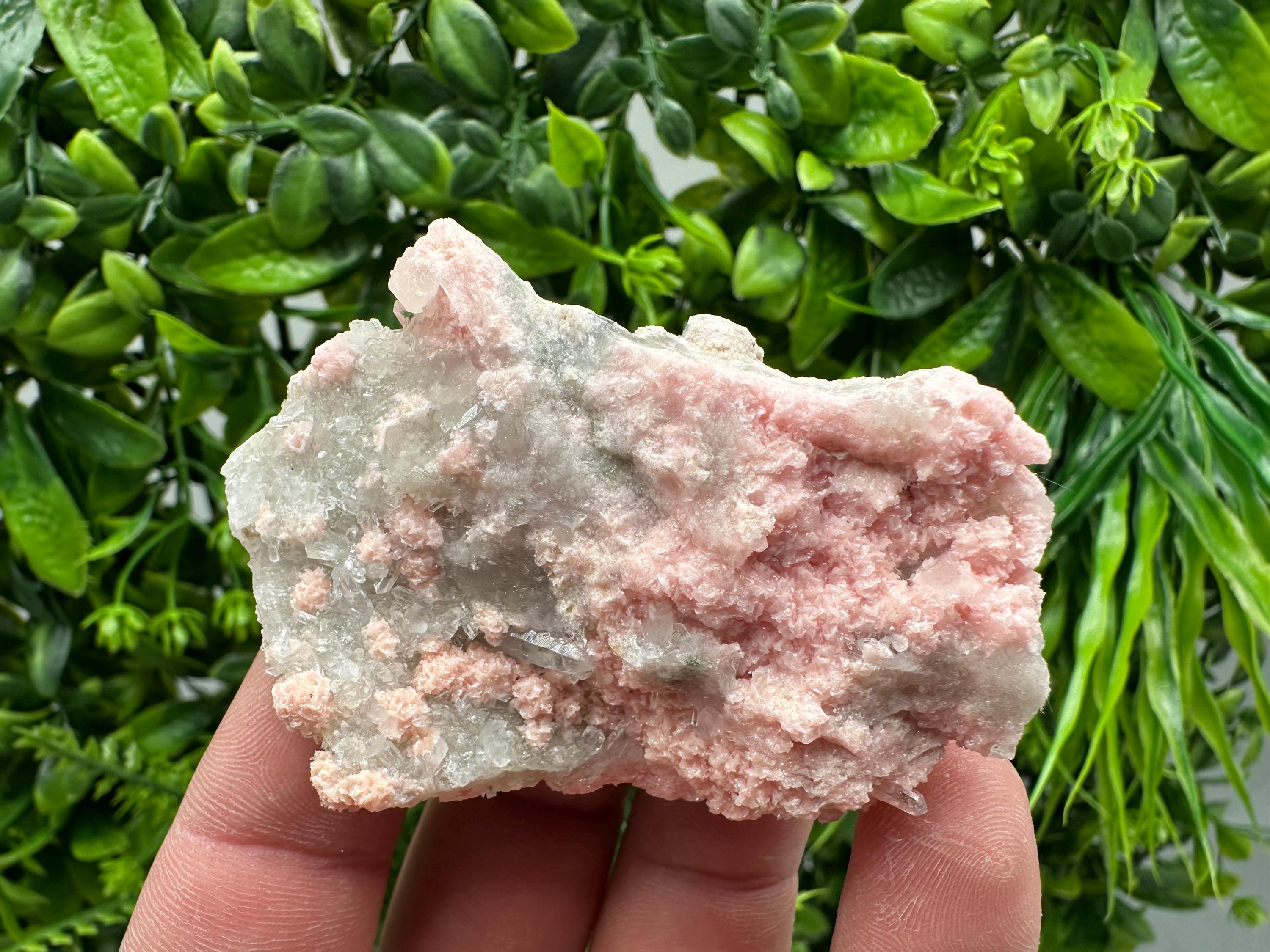 Rhodochrosite on Quartz, Starnica Mine, Bulgaria Crystal