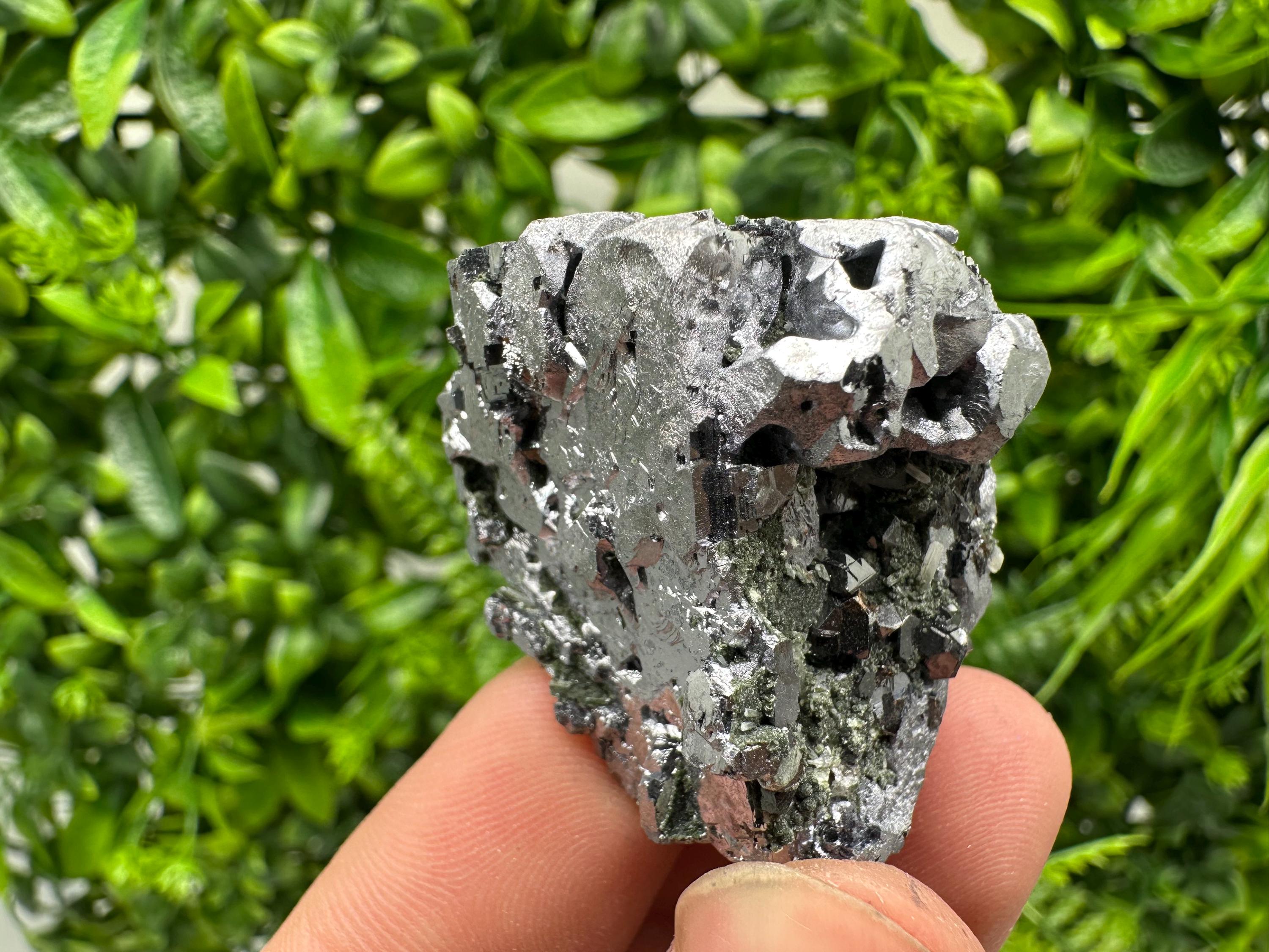 Skeletal Galena on Quartz, Borieva Mine Mineral Specimen