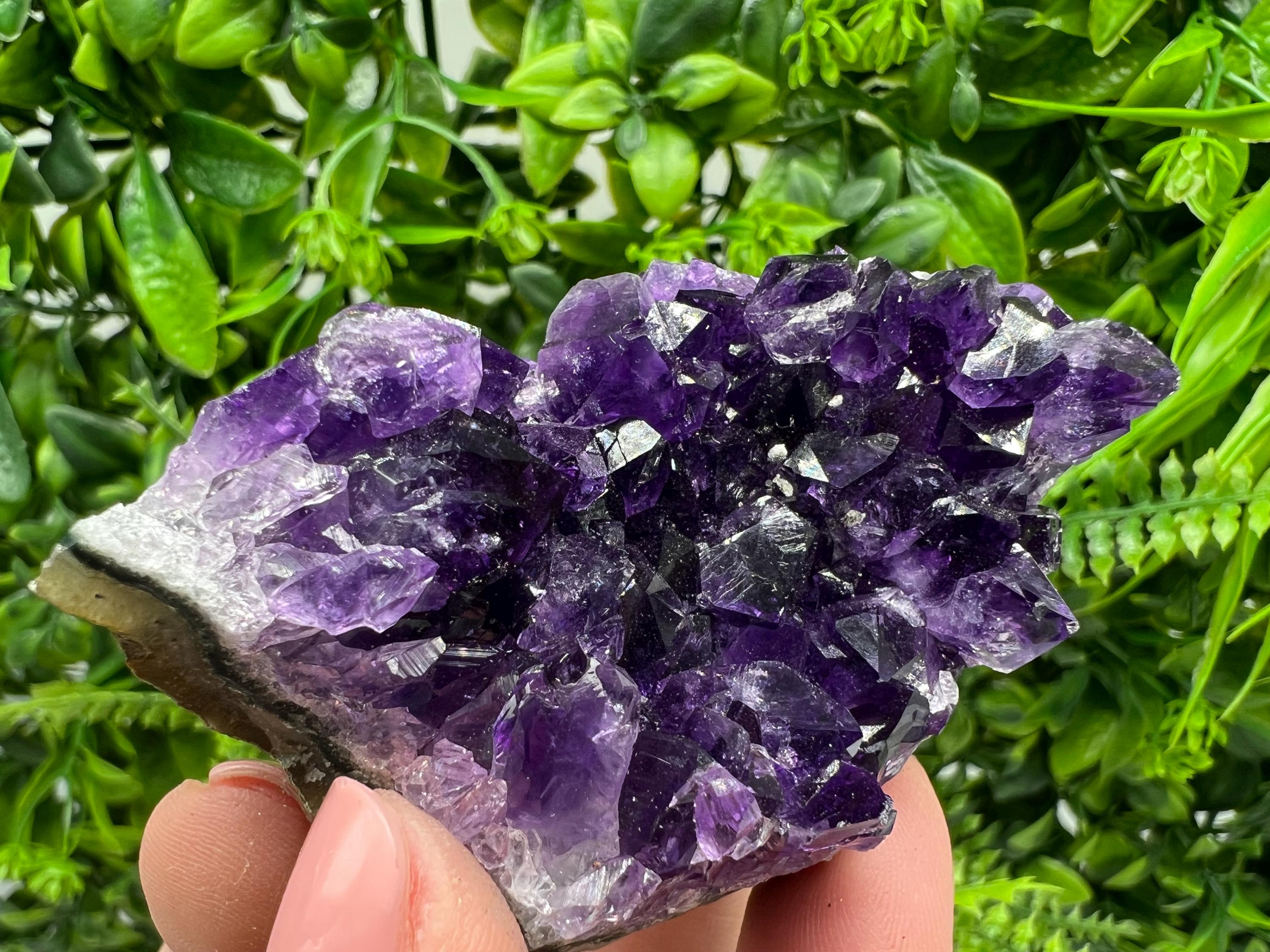 Uruguay Amethyst Crystal: Purple Quartz Home Decor, Energy Stone