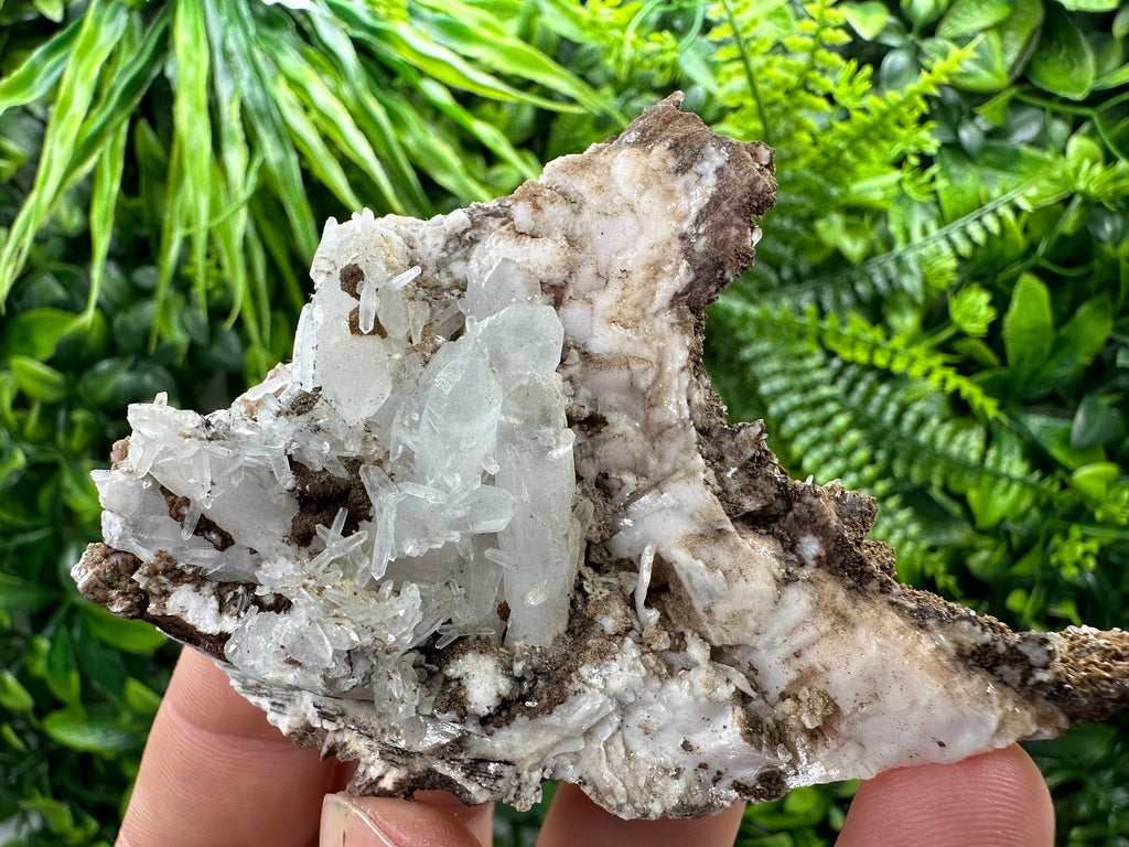 Chlorite Quartz on Rhodochrosite Mineral Specimen