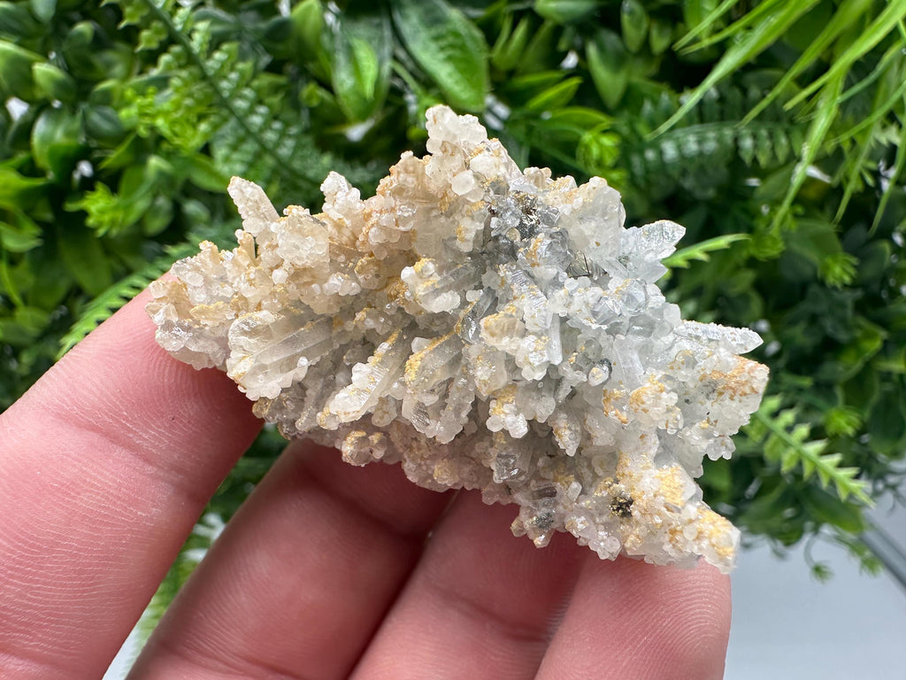 Quartz with Calcite and Chlorite: Borieva Mine Crystal Souvenir