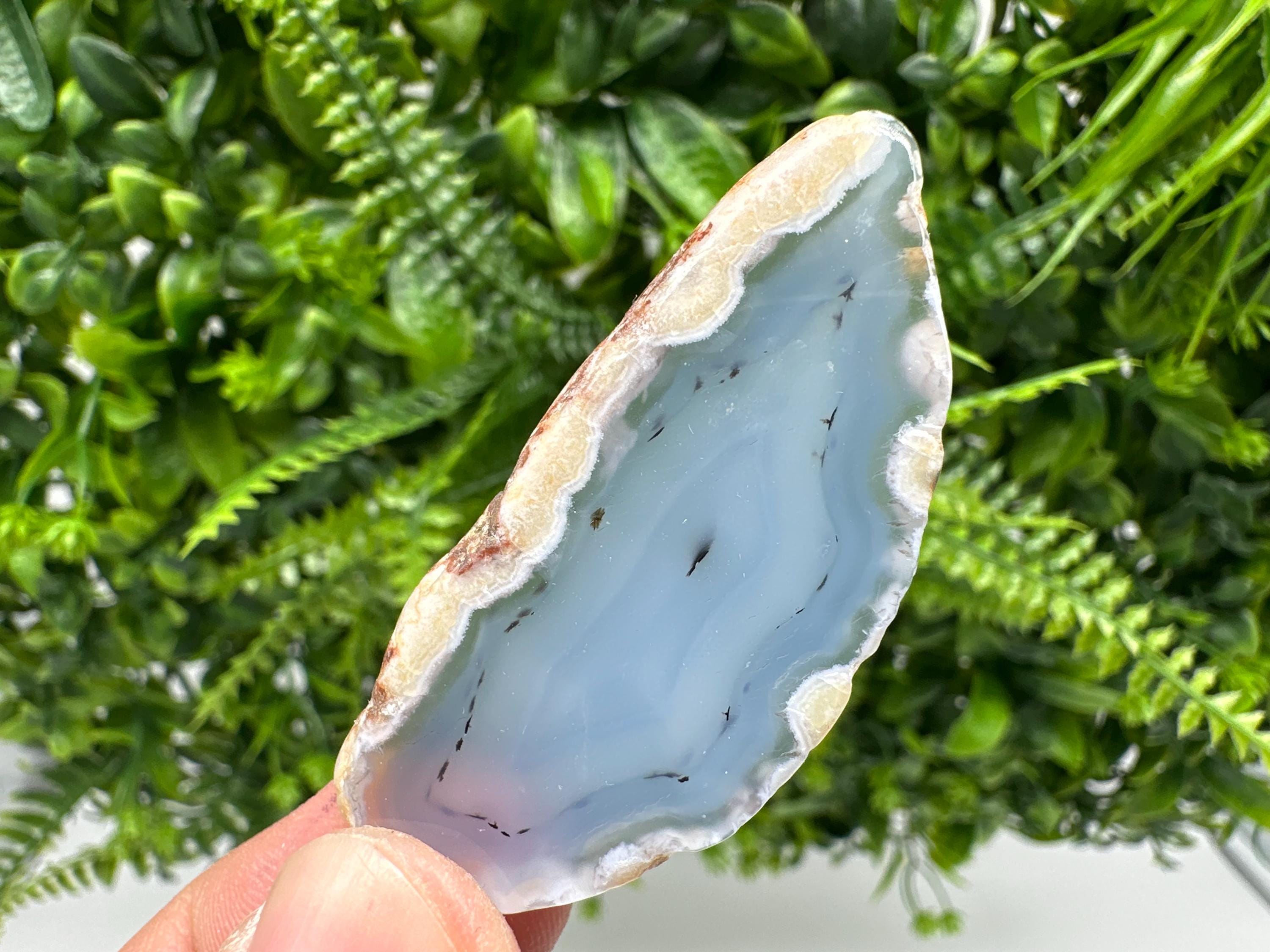 Agate Slice: Polished Quartz Crystal, Spiritual Healing Stone