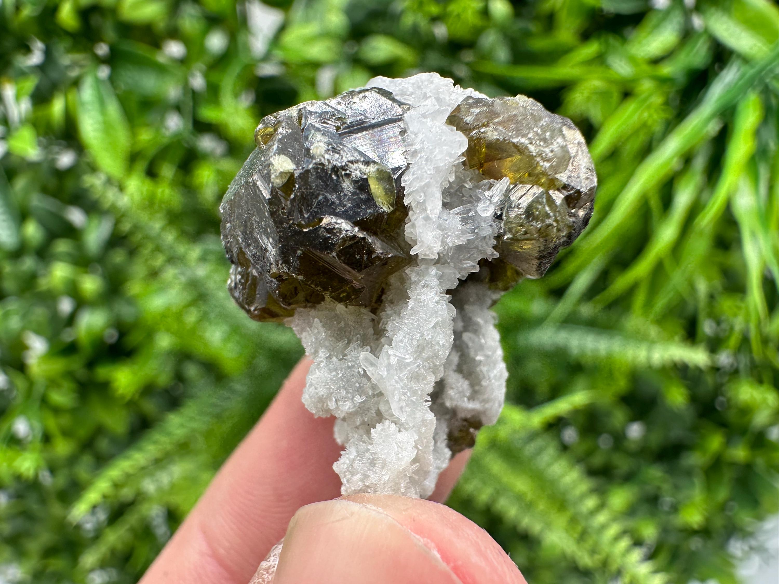 Sphalerite Gem: Cleiophane Crystal, Rare Green Mineral Stone