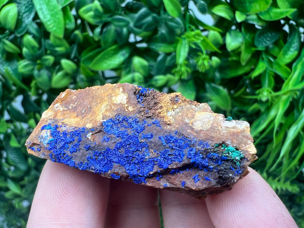 Azurite Malachite Mineral Specimen: Moroccan Blue-Green Crystal, Home Decor