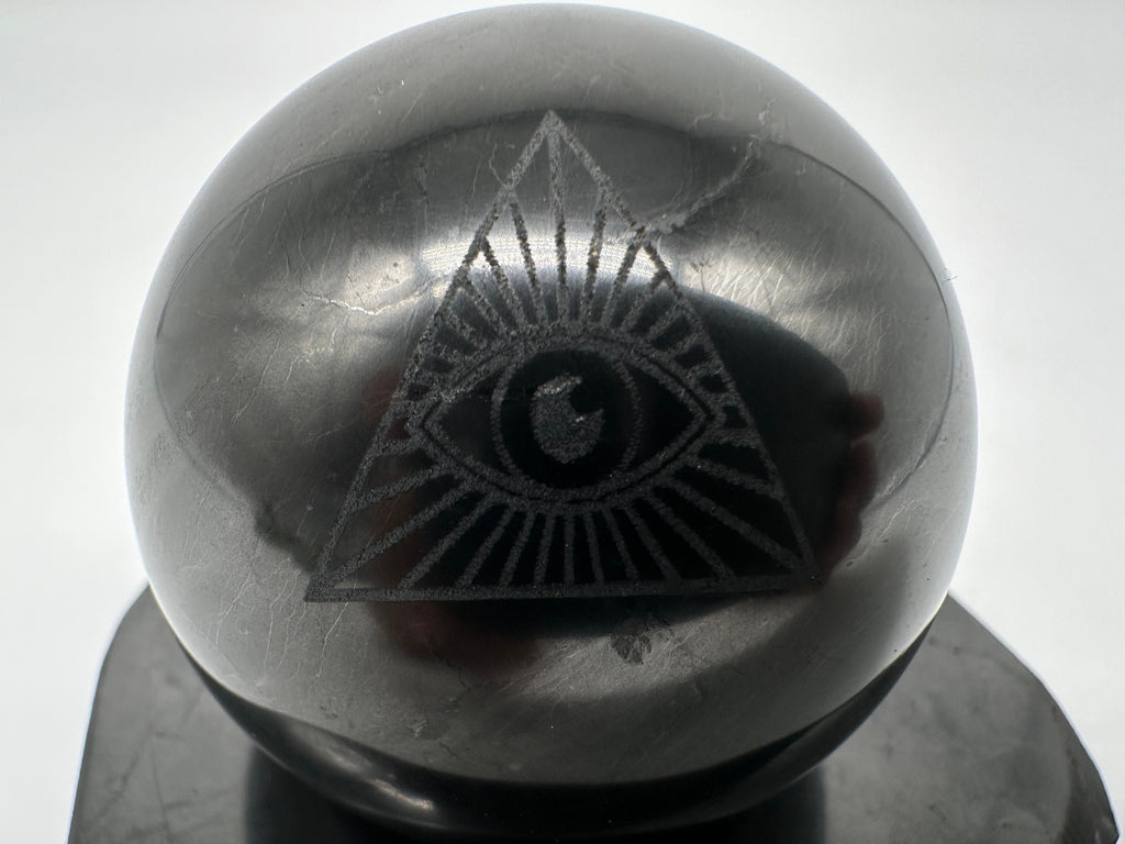 Shungite Sphere 5cm: Polished EMF Protection Crystal