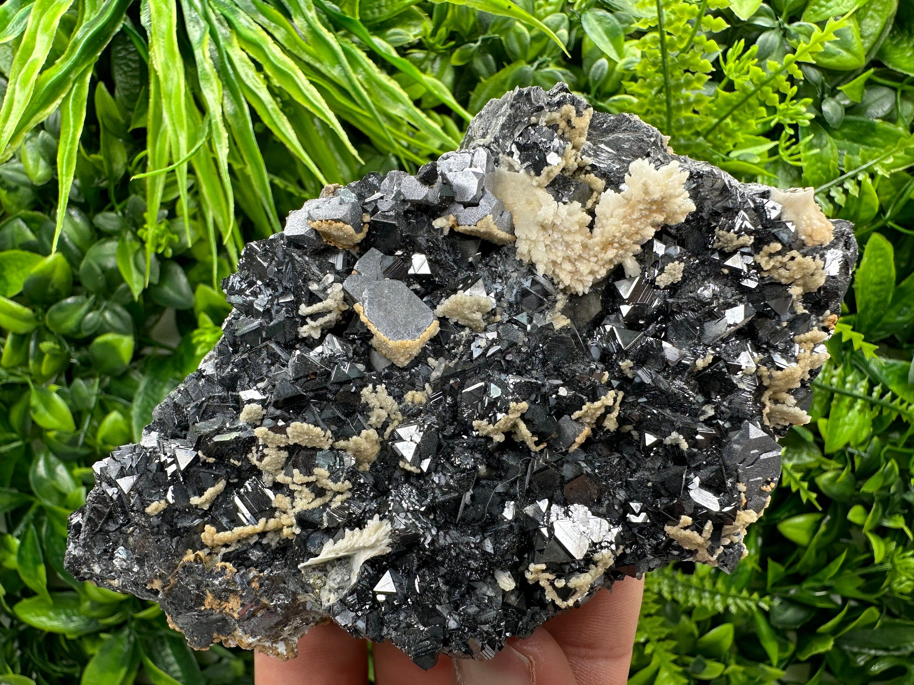 Galena, Calcite, and Sphalerite Mineral Specimen: Borieva Mine, Bulgaria