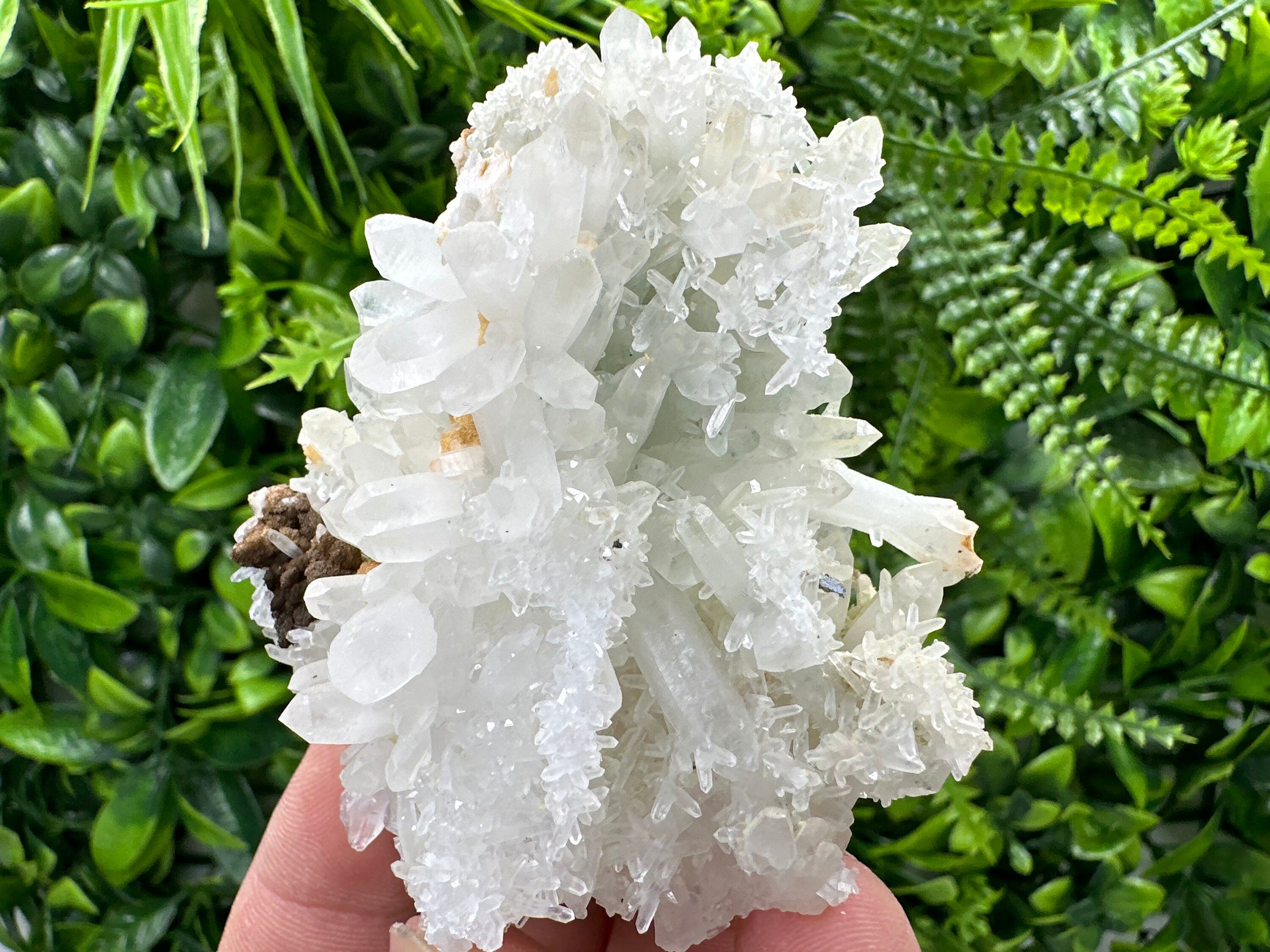Quartz with Chlorite, Rhodochrosite and Siderite: Natural Crystal Home Decor