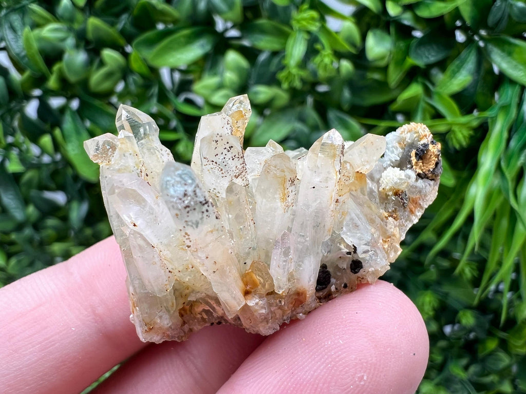 Bulgarian Quartz Mineral Specimen: Iron Oxide Limonite Inclusion