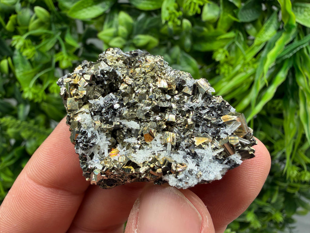 Pyrite Sphalerite Quartz Calcite Mineral Specimen, Krushev dol Mine