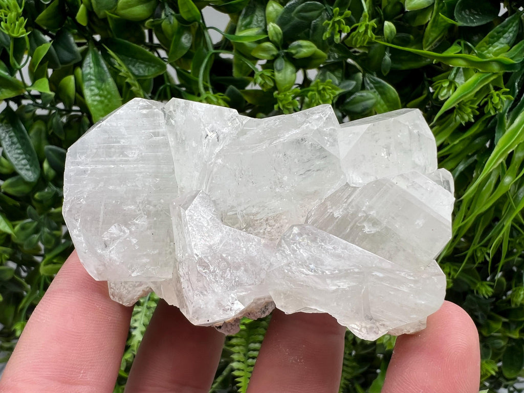 Transparent Apophyllite on Chalcedony Specimen, India Minerals