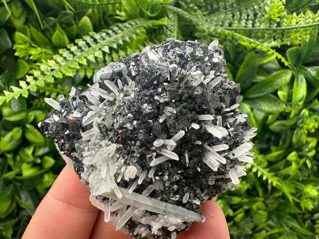 Quartz with Calcite and Chlorite: Borieva Mine, Bulgaria