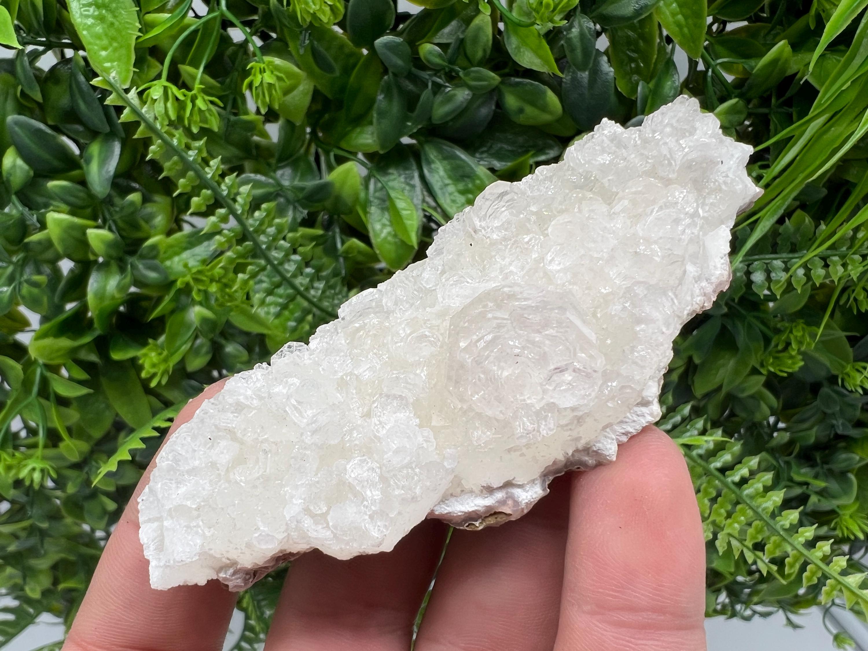Transparent Apophyllite on Chalcedony, India Minerals Specimen